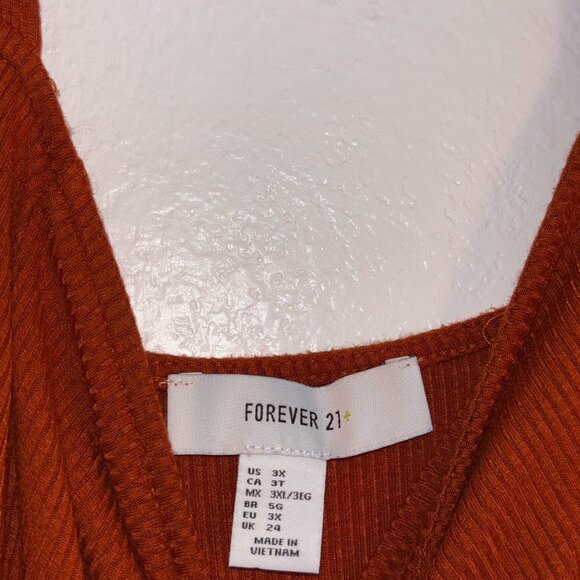 Flowy Burnt Orange dress Forever 21 Plus! - Picture 3 of 3